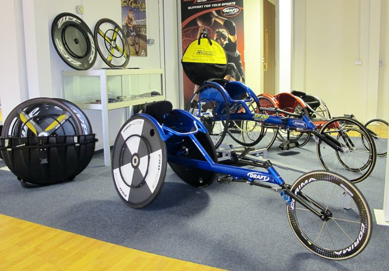 Draft Wheelchairs Racing Chairs in Showroom